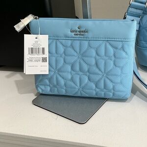 Kate Spade Light Blue Quilted Crossbody Bag